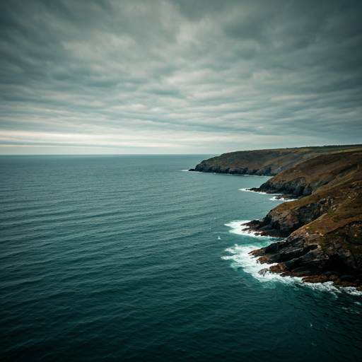 Cornwall aerial coastline